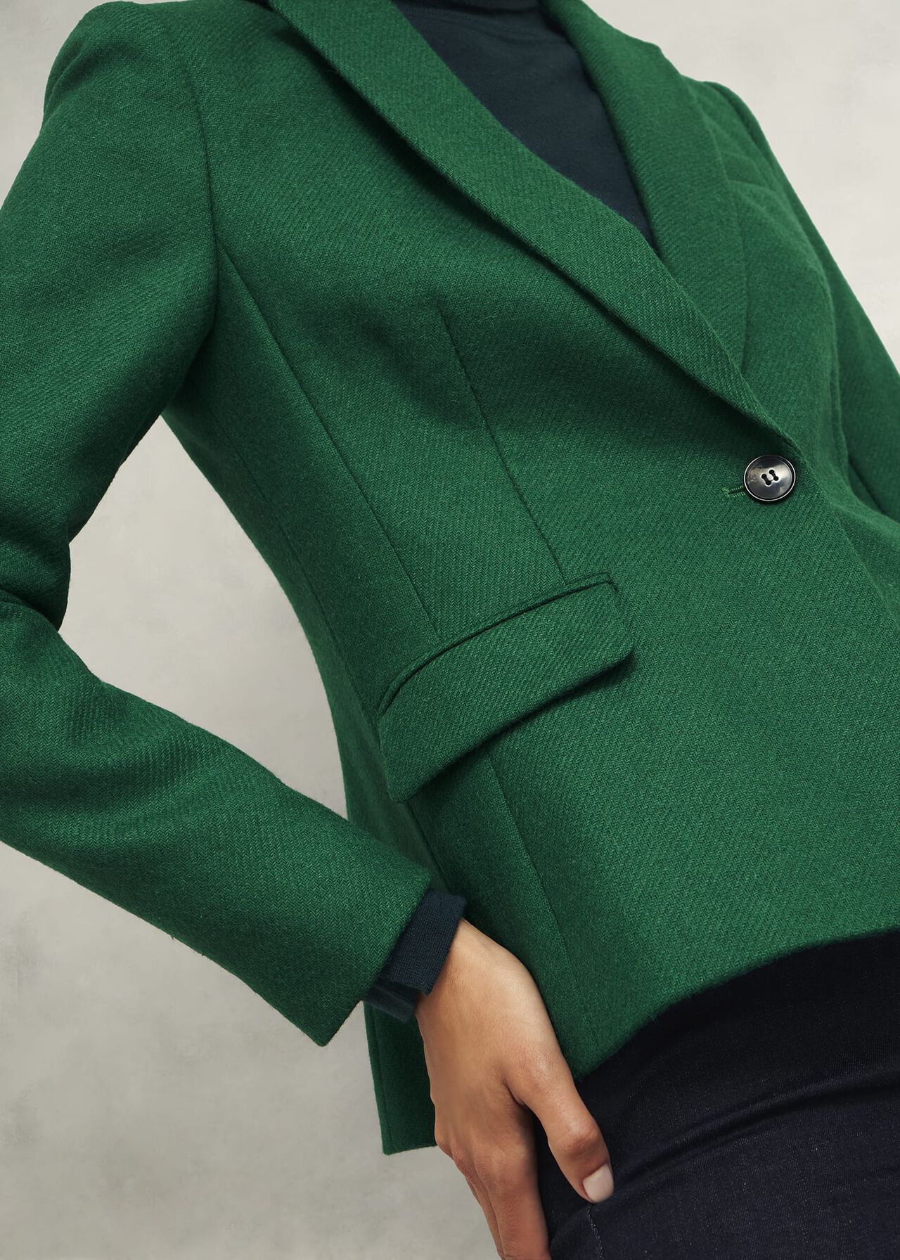 Petite Blake Wool Jacket, Agate Green, hi-res