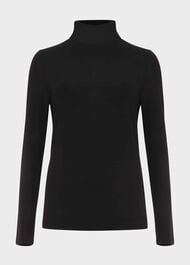 Mischa Roll Neck, Black, hi-res