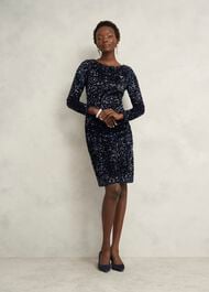 Sawyer Sequin Dress, Midnight Navy, hi-res