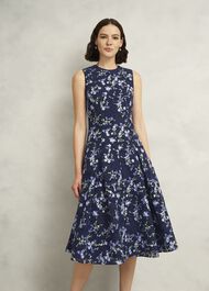 Ria Embroidered Floral Dress, Midnight Multi, hi-res
