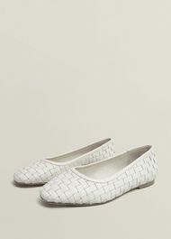 Raina Woven Flats, Chalk Beige, hi-res