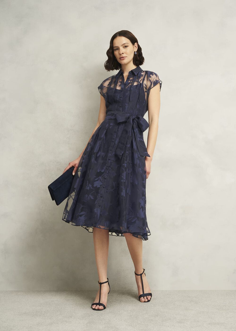 Tess Shirt Dress, Midnight Navy, hi-res