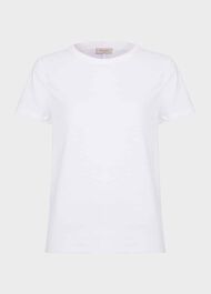 Adaline Cotton Slub T-Shirt, White, hi-res