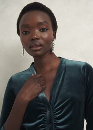 Velvet Hattie Top, Evergreen, hi-res