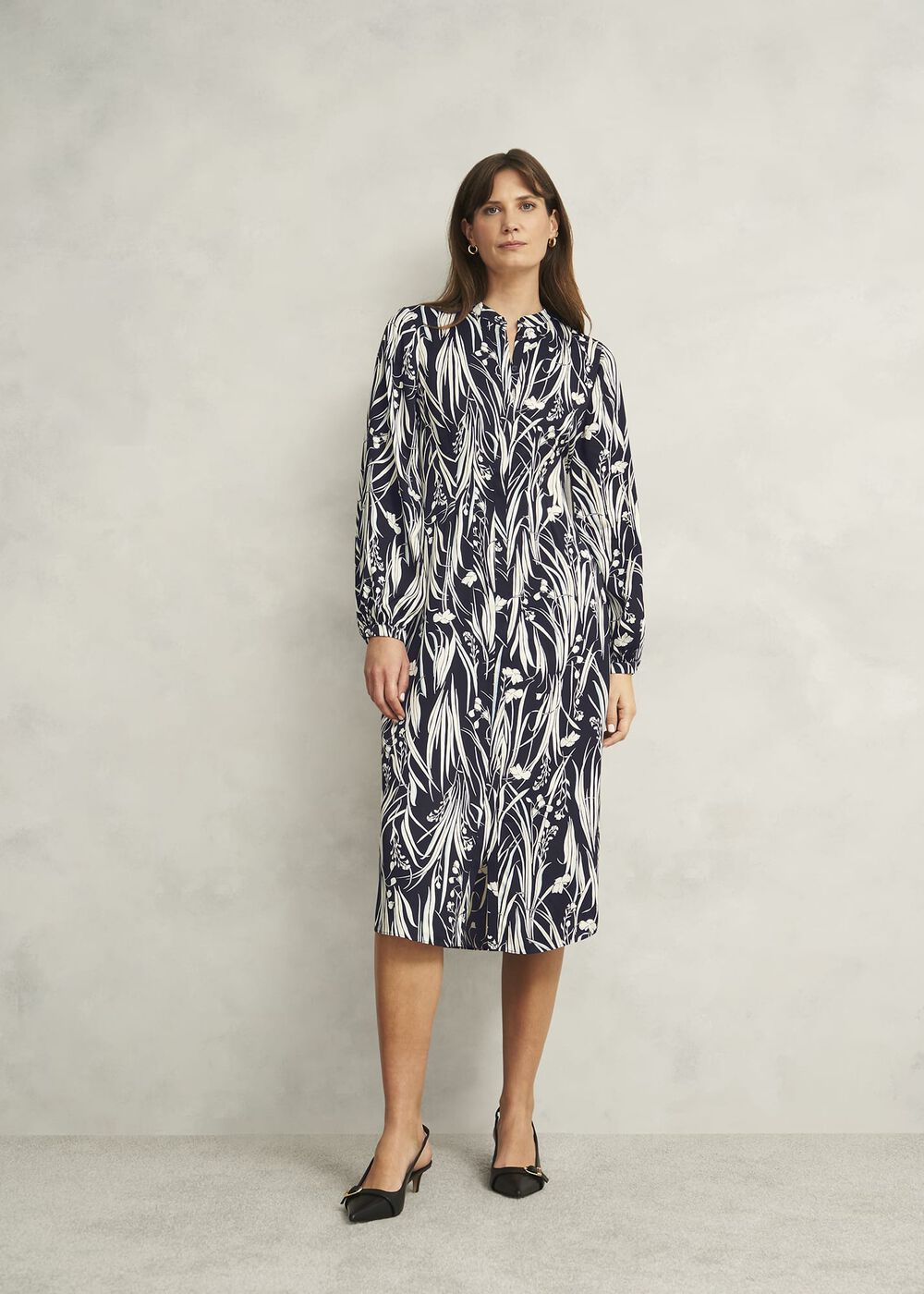 Colette Dress, Navy Ivory, hi-res
