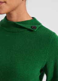 Talia Wool Cashmere Jumper, Cadmium Green, hi-res