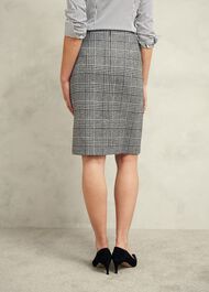 Brea Wool Skirt, Black White, hi-res