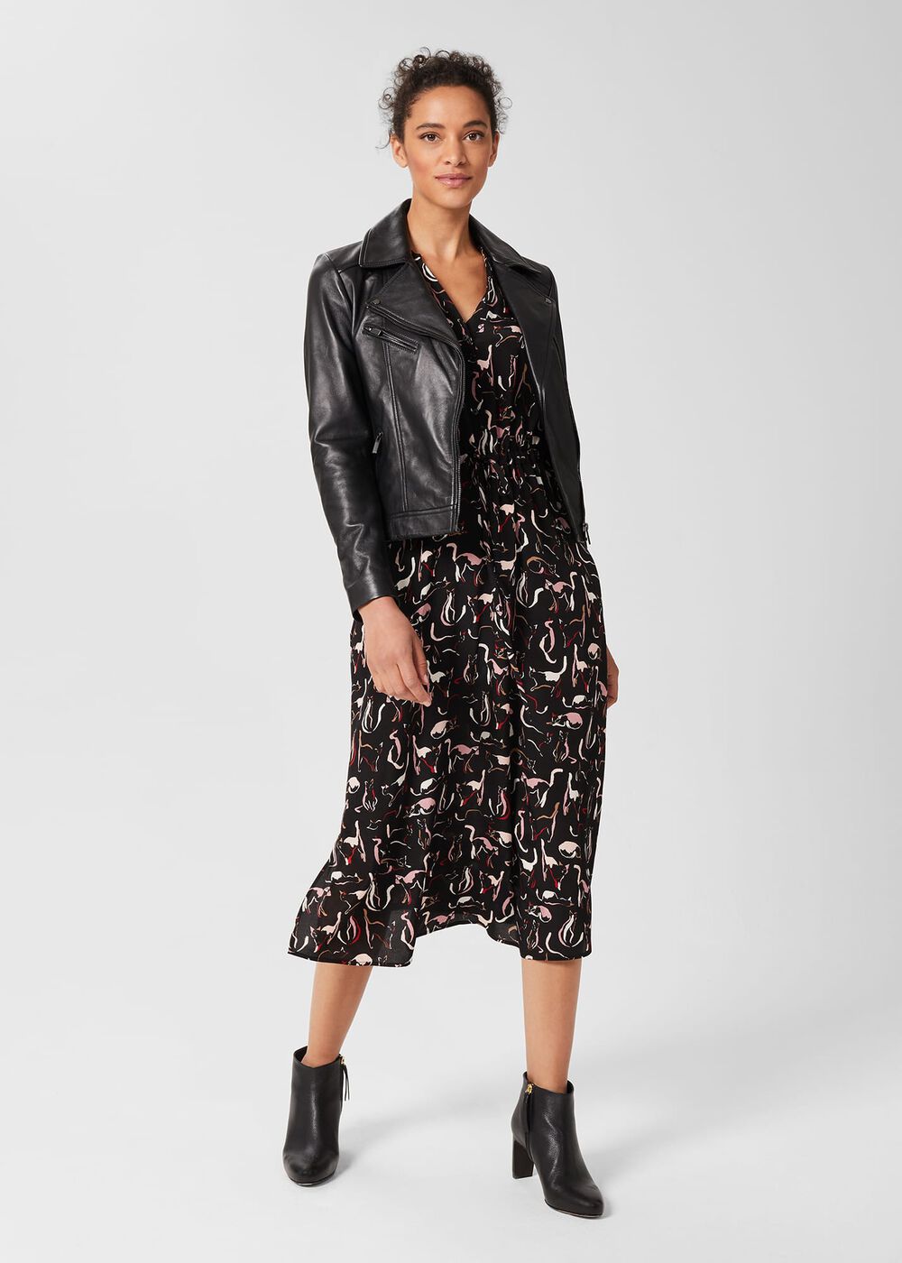 Teagan Midi Dress, Black Multi, hi-res