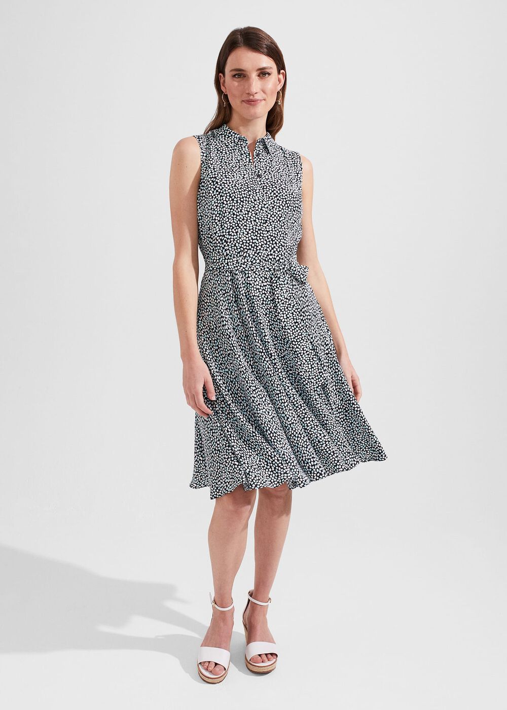Petite Belinda Dress, Navy Multi, hi-res
