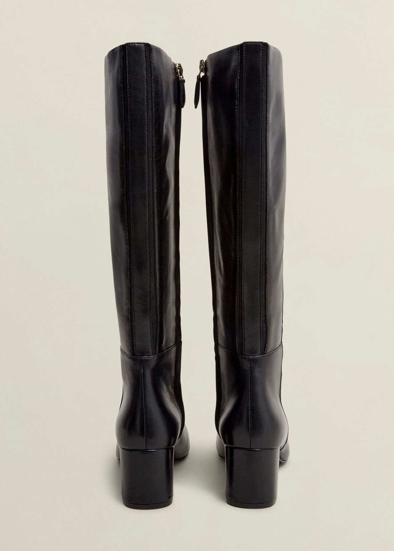 Caroline Knee Boots, Black, hi-res
