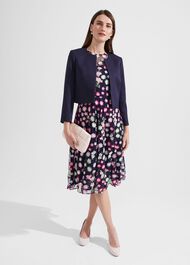 Ira Embroidered Dress, Navy Multi, hi-res