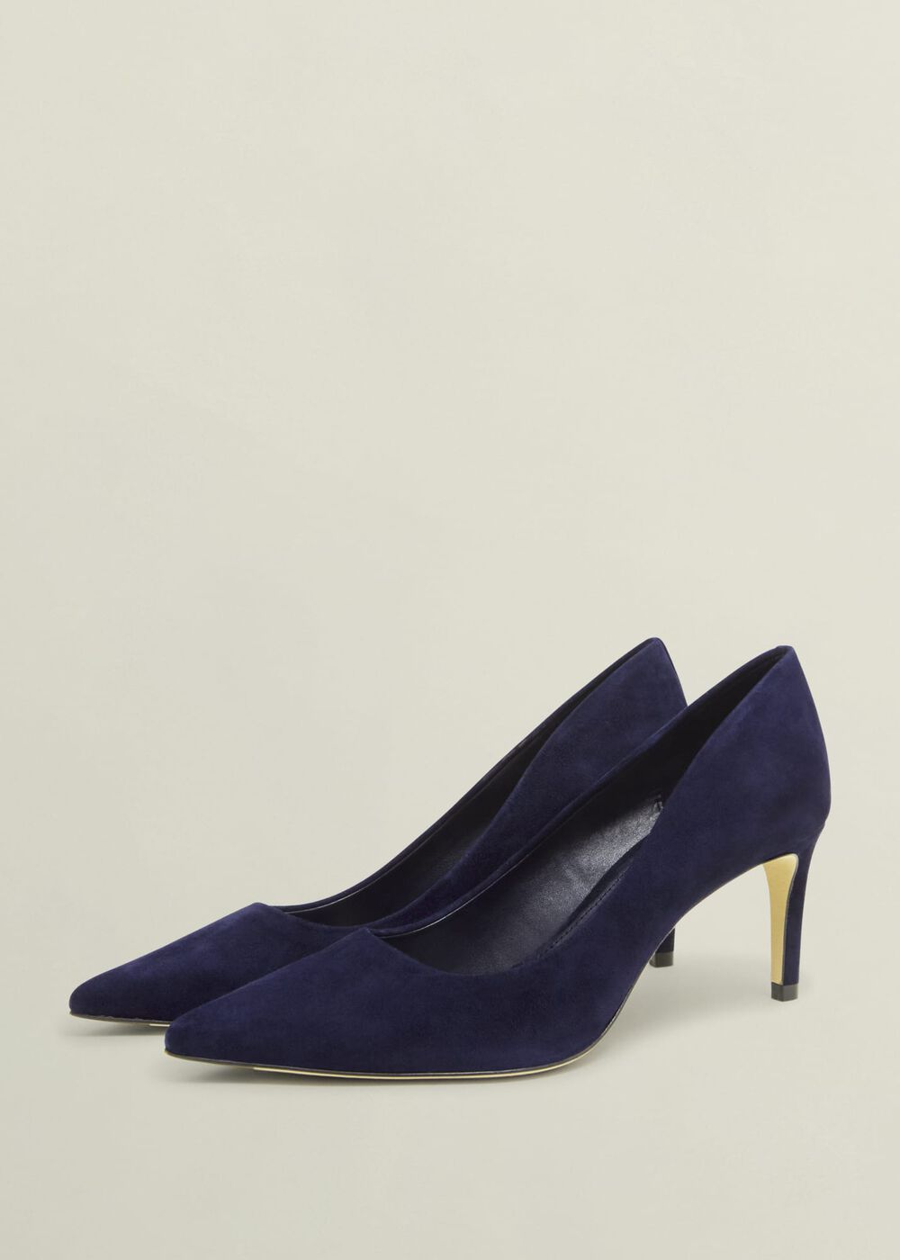 Leila Suede Court Shoes, Midnight, hi-res