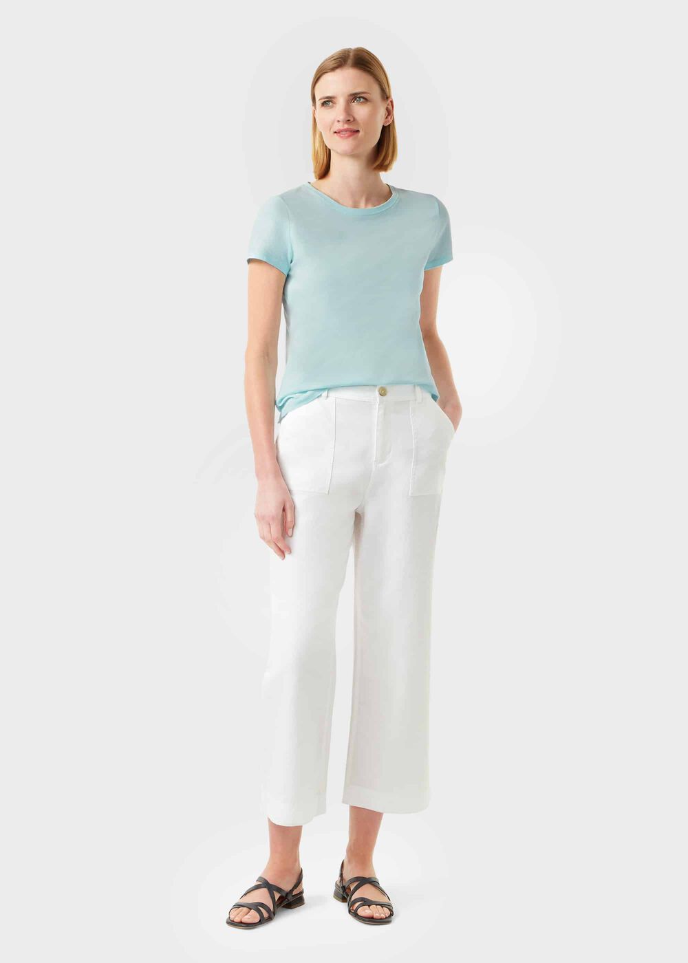 Pixie Cotton T-Shirt, Aqua, hi-res