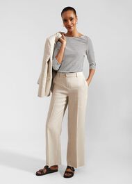 Roberta Linen Jacket, Neutral, hi-res