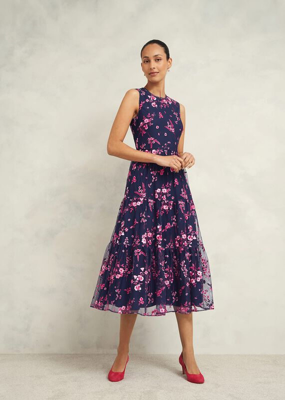 Petite Bethany Embroidered Dress