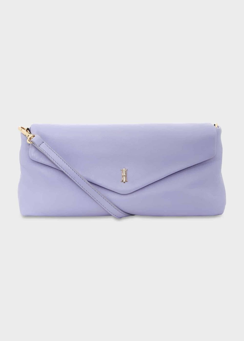 Greenwich Leather Clutch Bag, Lobelia Blue, hi-res
