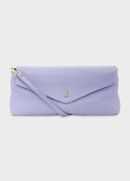 Greenwich Leather Clutch Bag, Lobelia Blue, hi-res