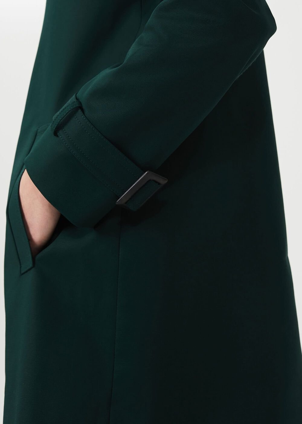 Hooded Chrissie Trench Coat, Fern Green, hi-res