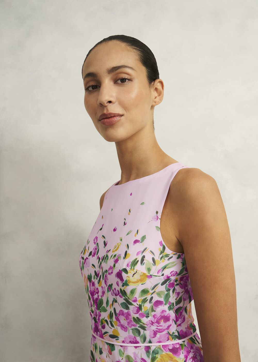 Petite Carly Dress, Pale Pink Multi, hi-res