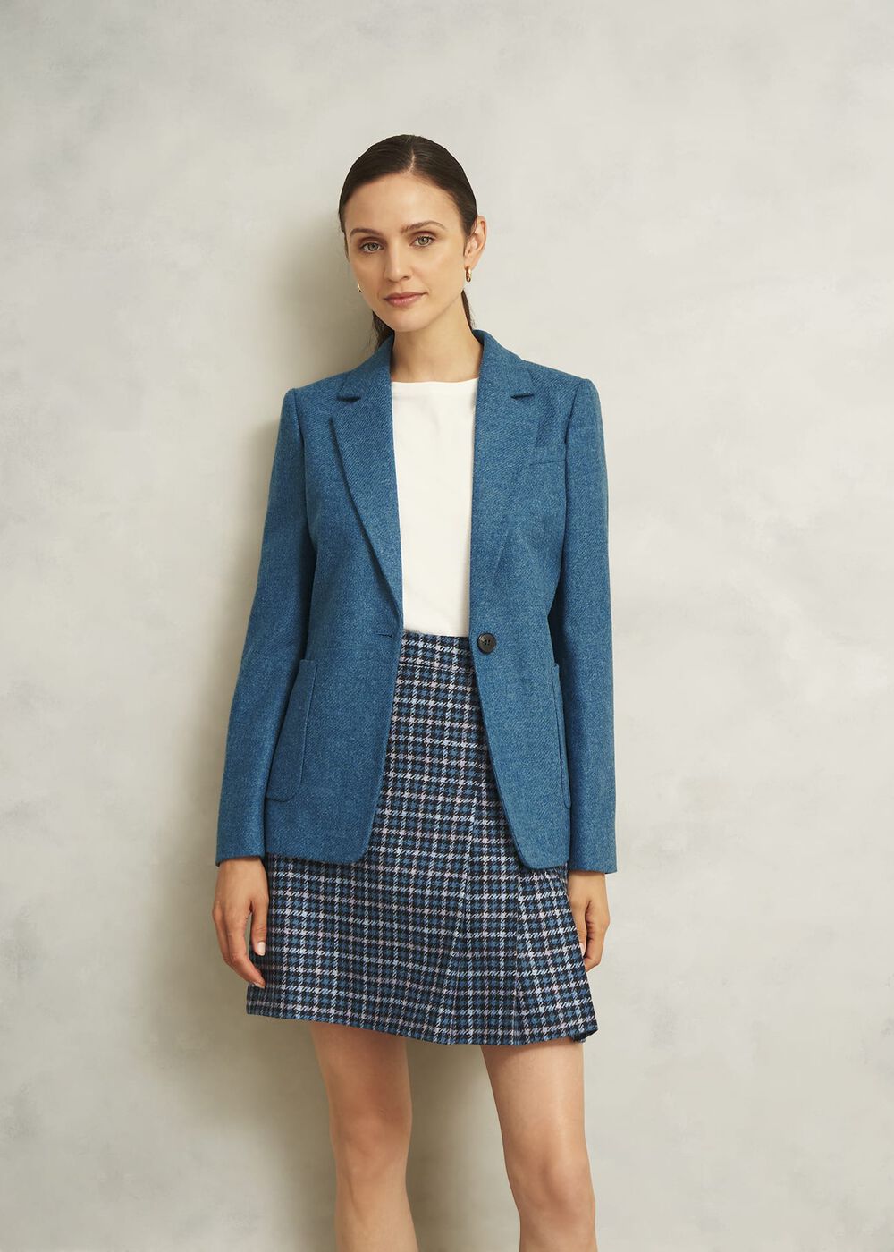 Petite Lilla Wool Jacket, Blue, hi-res