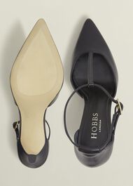 Alice Leather T-bar Courts, Black, hi-res