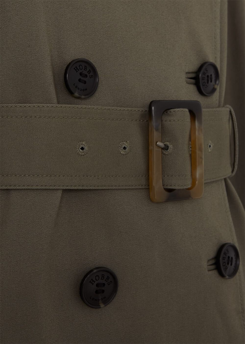 Petite Lisa Shower Resistant Trench Coat, Olive Green, hi-res