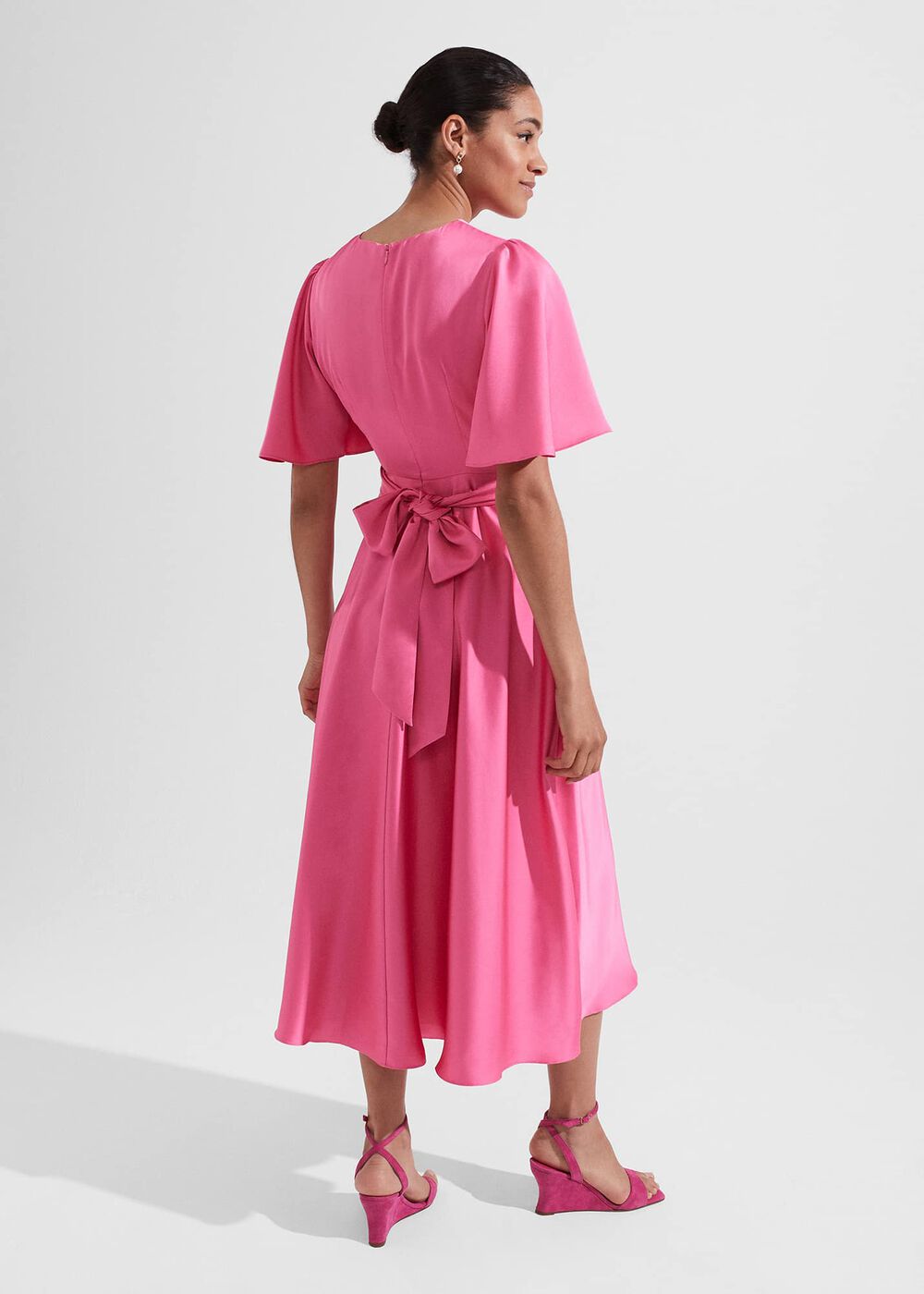 Orelia Fit And Flare Dress, Party Pink, hi-res