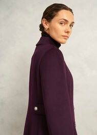 Petite Iona Wool Coat, Malbec Purple, hi-res