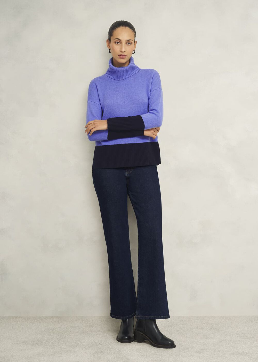 Melodie Wool Blend Jumper, Blue Hobbs Navy, hi-res