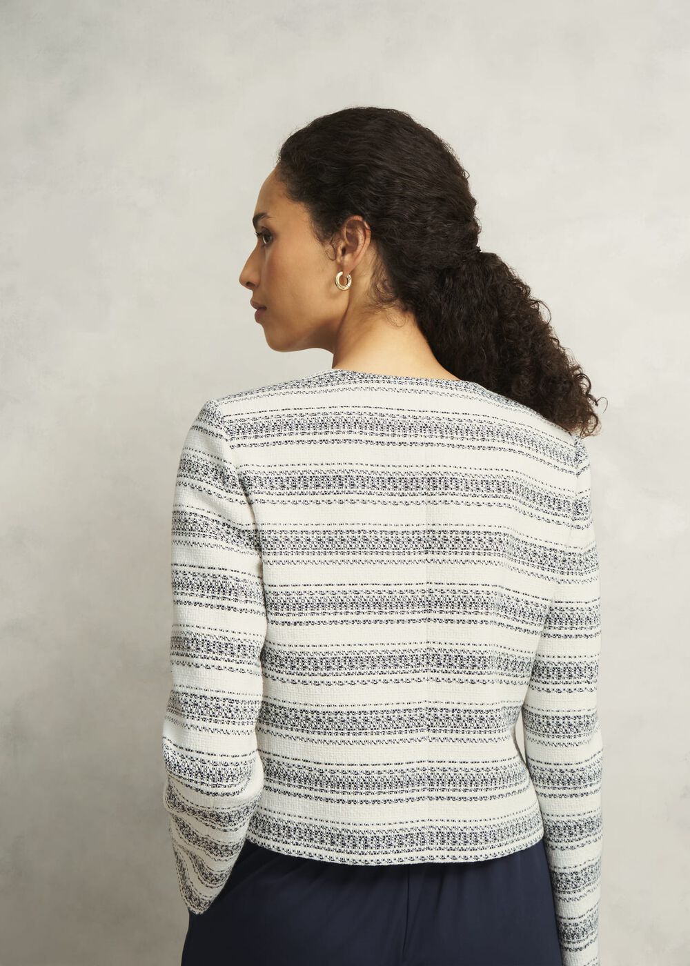 Longcross Jacket, Ivory Navy, hi-res