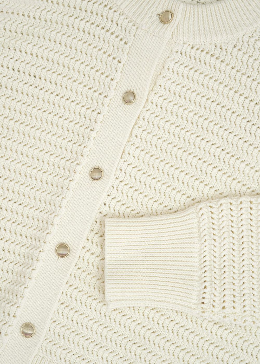 Felicity Cotton Cardigan, Warm Ivory, hi-res
