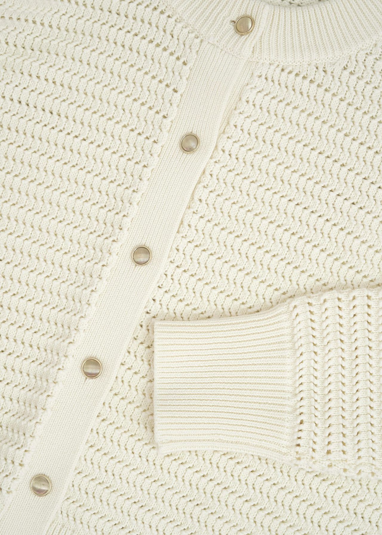 Felicity Cotton Cardigan, Warm Ivory, hi-res