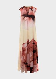 Heligan Floral Midi Dress, Cream Pink, hi-res