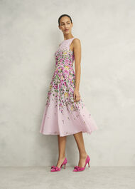 Petite Carly Dress, Pale Pink Multi, hi-res