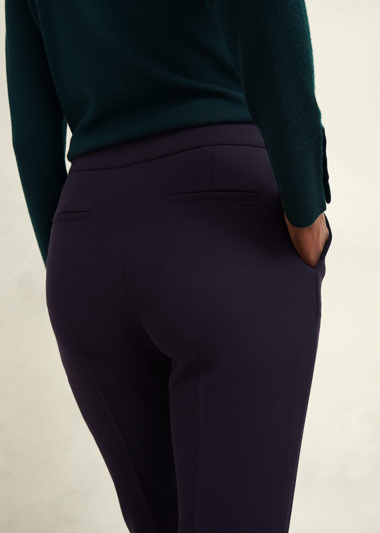 Aly Slim Trousers, Navy, hi-res