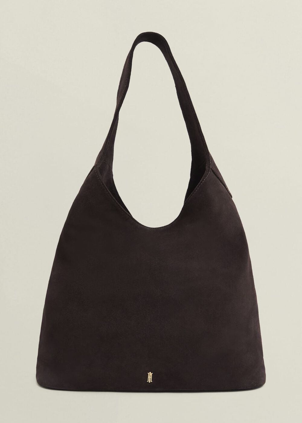 Blakely Suede Shoulder Bag, Deep Brown, hi-res