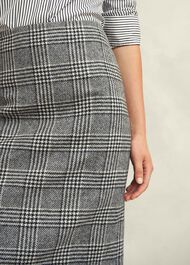 Brea Wool Skirt, Black White, hi-res