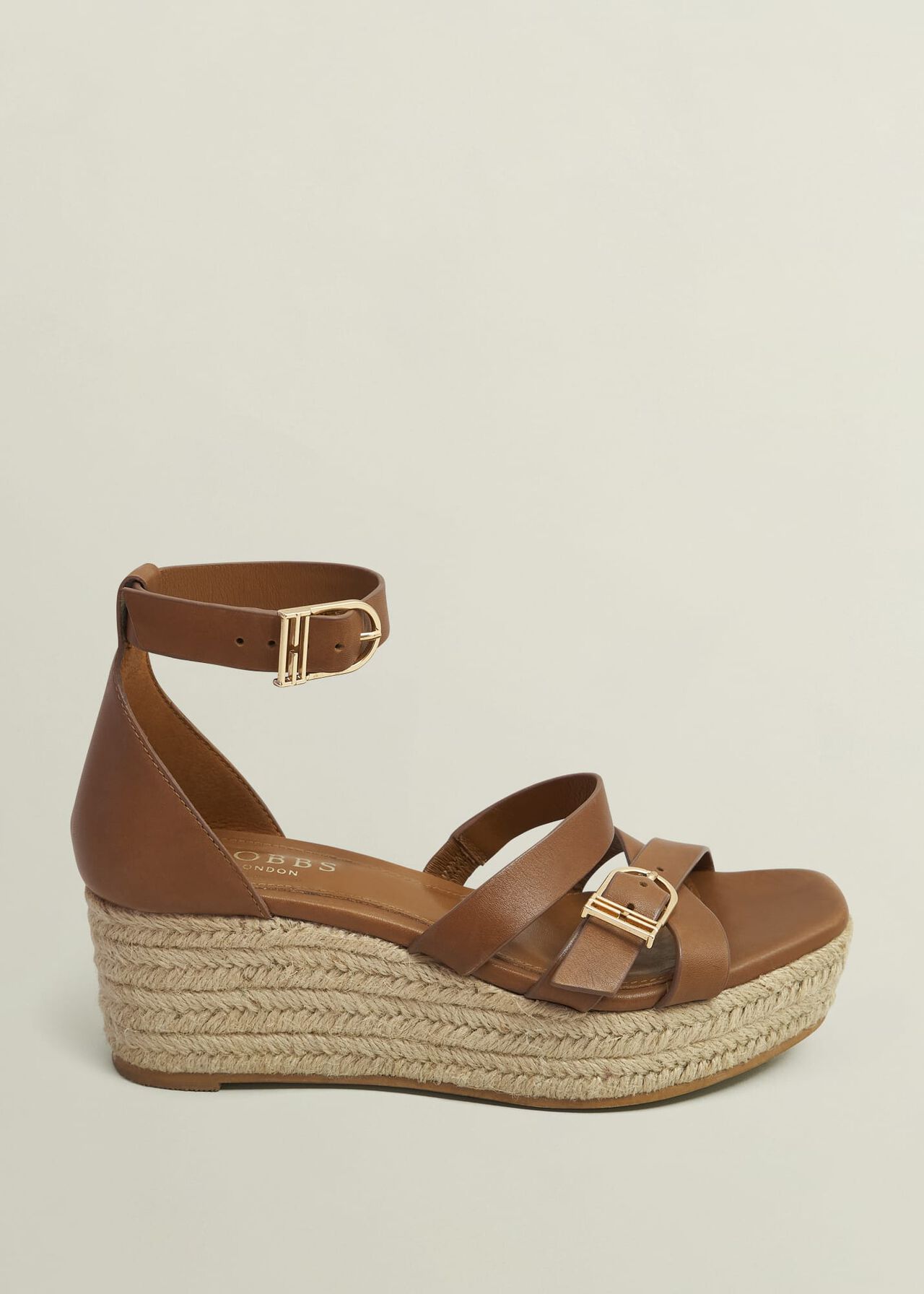 Paloma Leather Espadrilles, Tan, hi-res