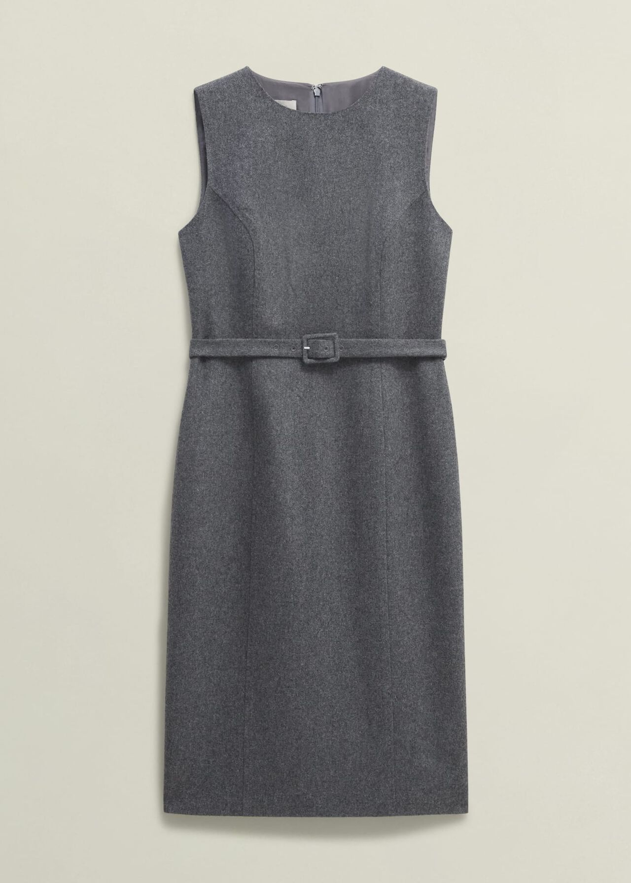 Elsie Wool Blend Dress, Grey, hi-res