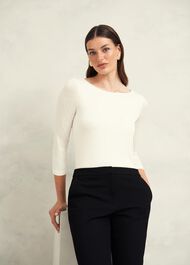 Sonya Plain Top, Hobbs Ivory, hi-res