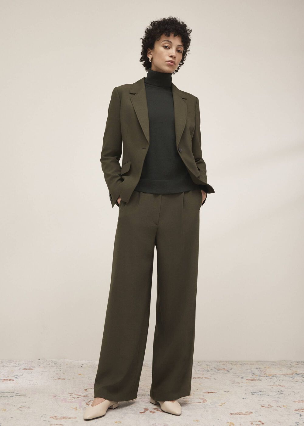 Neava Wide Pants, Yew Green, hi-res