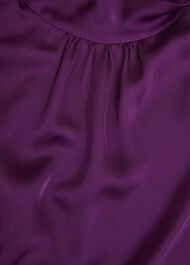 Eren Satin Blouse, Vibrant Purple, hi-res