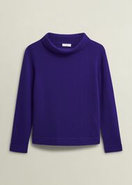 Audrey Wool Cashmere Jumper, Cobalt Blue, hi-res
