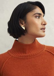 Lorraine Wool Blend Sweater, Burnt Orange, hi-res