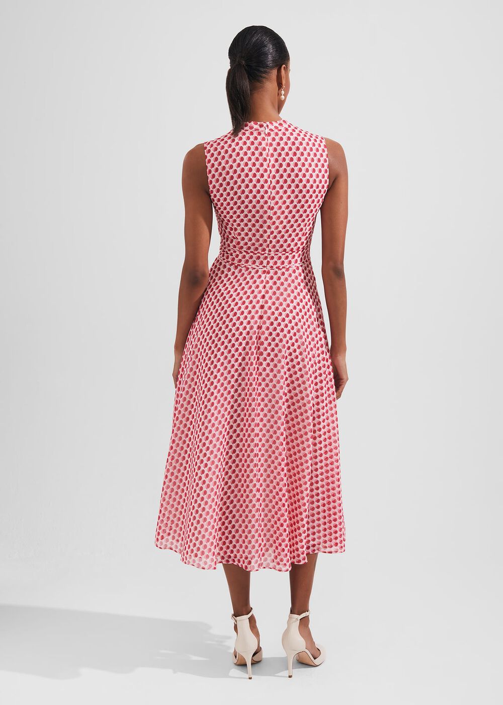 Lucy Printed Fit And Flare Dress, Ivory Multi, hi-res