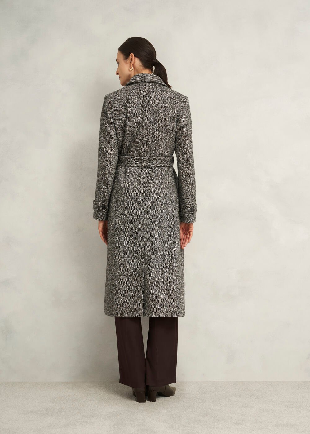 Petite Wendy Wool Blend Coat, Black Ivory, hi-res
