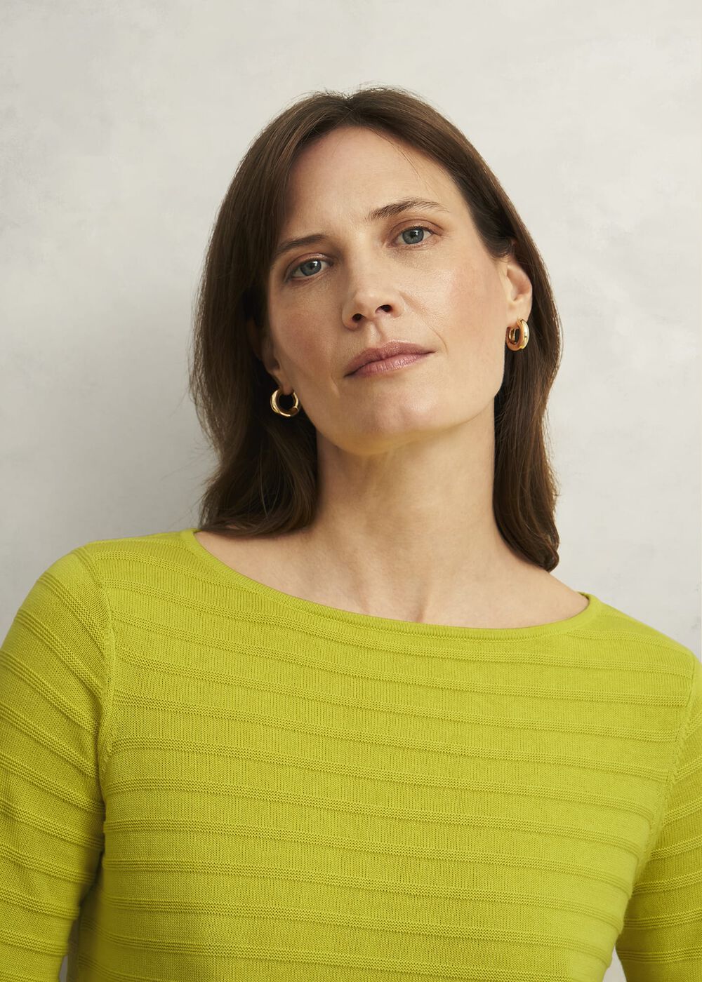 Nellie Cotton Jumper, Citrine Green, hi-res