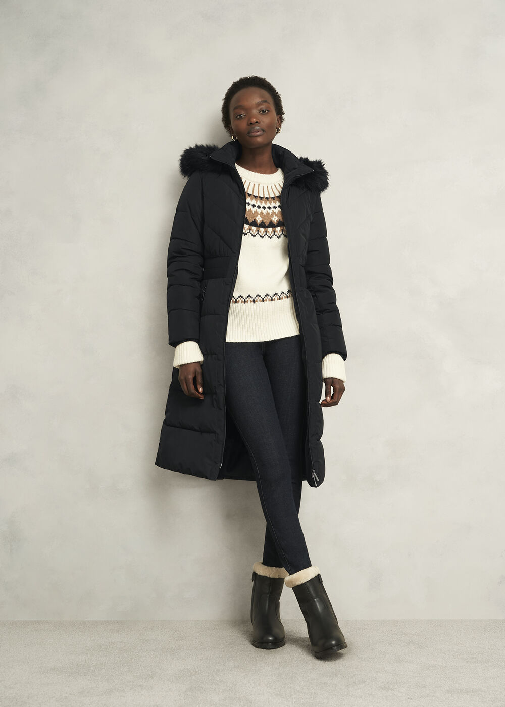 Petite Amalie Puffer, Black, hi-res