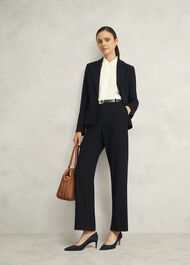Ivy Straight Pants, Navy, hi-res