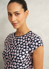 Betty Embroidered Dress , Midnight Pink, hi-res